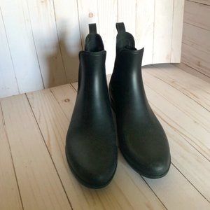 J. Crew Black Chelsea Rain Boots